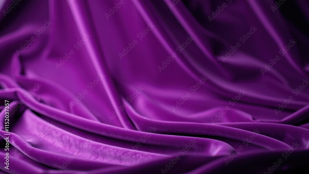 Obraz premium Soft Purple Velvet Fabric Draped in Elegant Folds