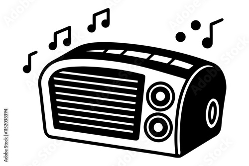 retro radio illustration