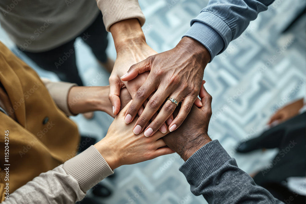 Hands Together in Unity and Collaboration. Hands Together in Unity and Collaboration.