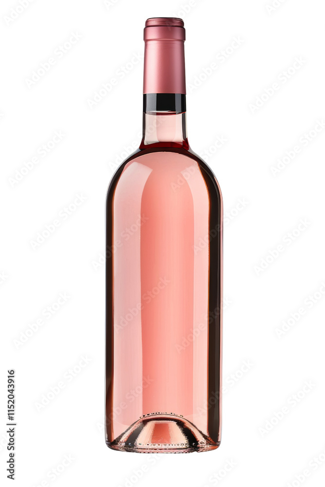Bottle of rose wine isolated on white or transparent background Bottle of rose wine isolated on white or transparent background