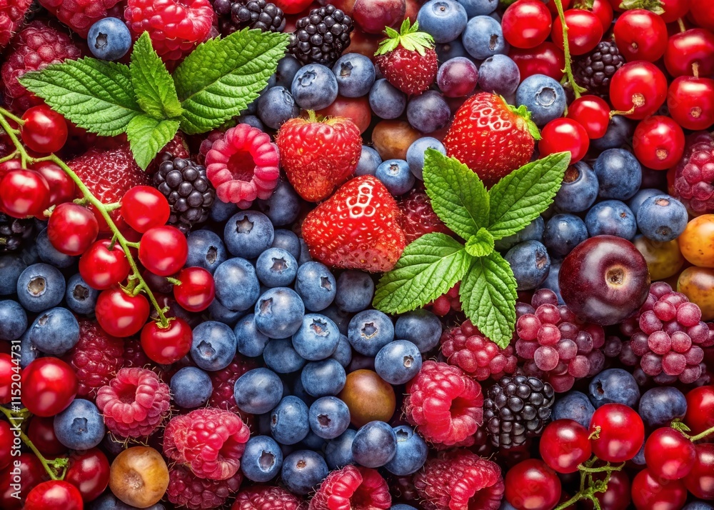 Sweet Berry Collage - Raspberry, Blueberry, Red Currant, Aronia, Barberry Sweet Berry Collage - Raspberry, Blueberry, Red Currant, Aronia, Barberry