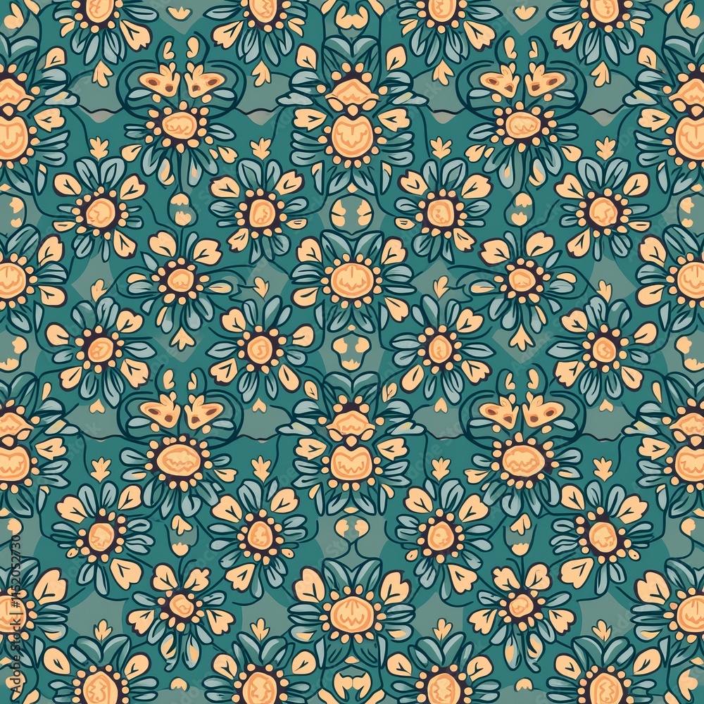 Fototapeta premium Geometric Islamic seamless pattern illustration