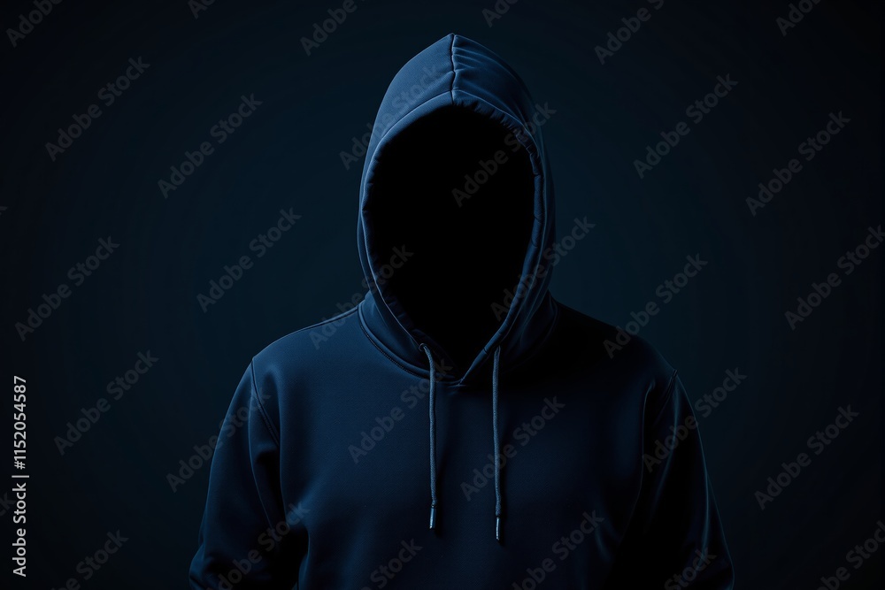 Anonymous figure in a dark hoodie against a dark background. Anonymous figure in a dark hoodie against a dark background.