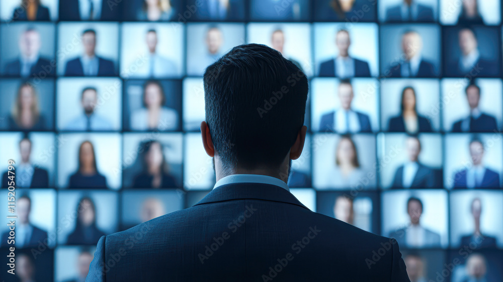 Corporate virtual meetings fostering professional networking and digital communication Corporate virtual meetings fostering professional networking and digital communication