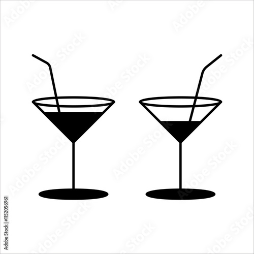 PrintBlack Wine glass icon isolated on white background. Wineglass icon. Goblet symbol. Glassware sign. 4K Video motion graphic