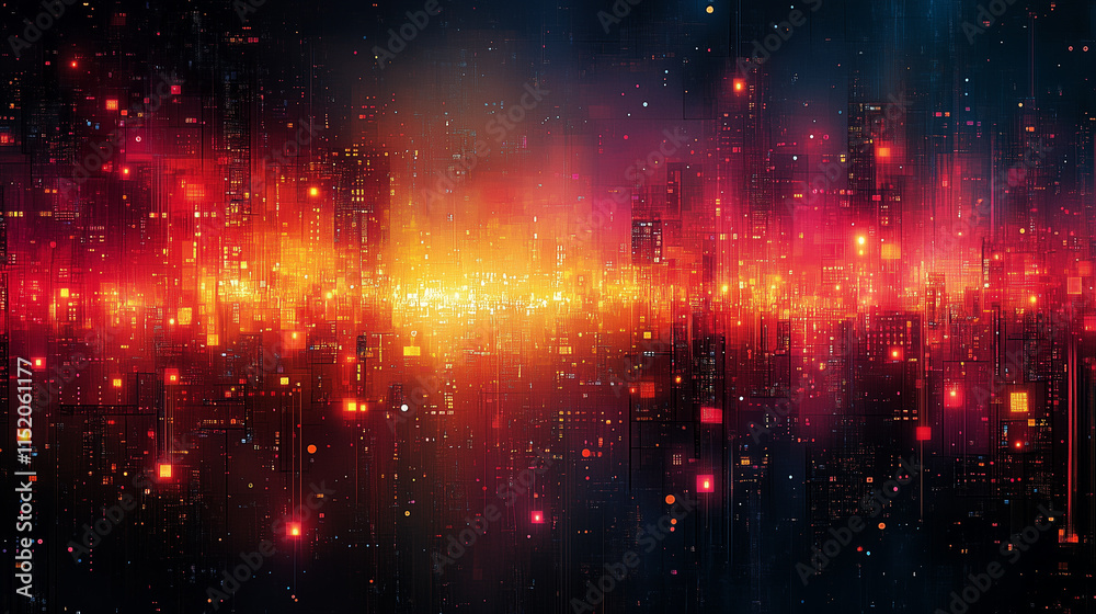 A grid-style heatmap with bold red, orange, and yellow accents for visual intensity. A grid-style heatmap with bold red, orange, and yellow accents for visual intensity.