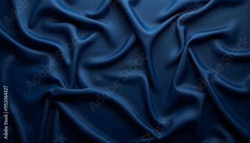 Elegant black satin and silk fabric with smooth shiny texture and luxurious backdrop