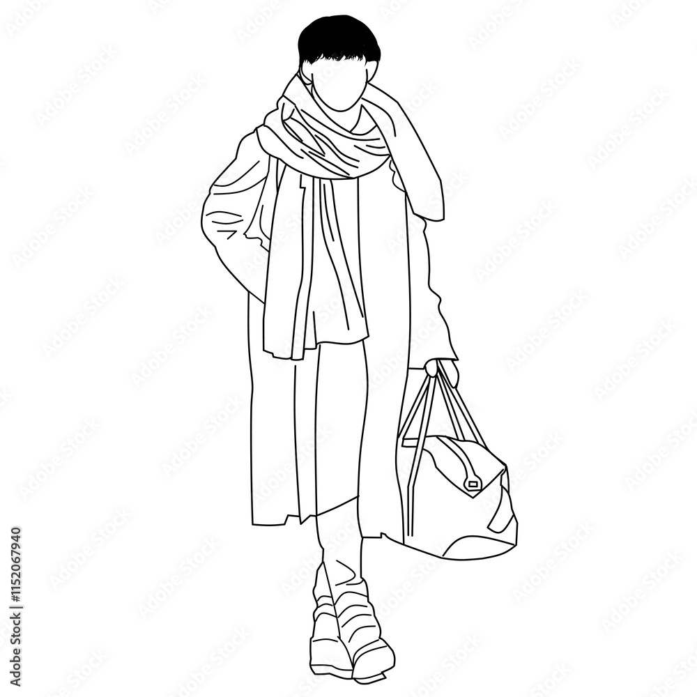 Male idol outfit with suit and bag at the airport. Male idol outfit with suit and bag at the airport.