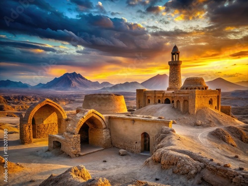 Explore Yazd's silent towers, ancient Zoroastrian burial sites, revealed in evocative urban exploration photography. photo