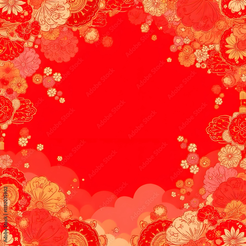 Naklejka premium Seamless pattern china new year style