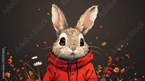 Illustration of an Easter bunny