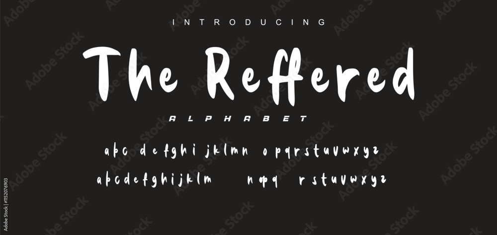 Obraz premium Vector brush style font, alphabet, and typeface
