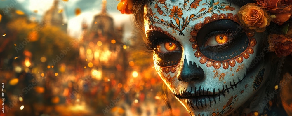 Day Of The Dead Theme Design, Generative AI Day Of The Dead Theme Design, Generative AI