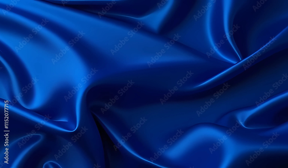 Fototapeta premium Smooth silky background, pattern. Texture of green silk fabric. concept emerald design 