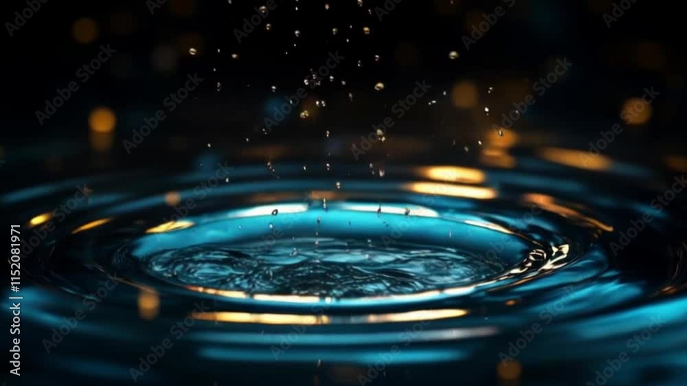 water drop in the water