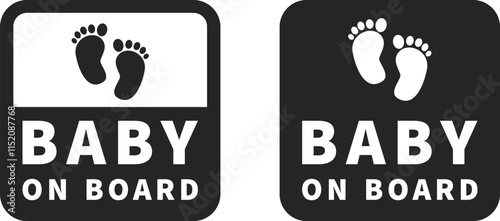 Baby on board sign icon vector illustration design