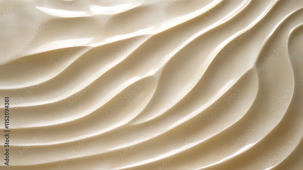 Abstract wavy texture in cream color, showcasing smooth, flowing patterns for versatile design applications. Abstract wavy texture in cream color, showcasing smooth, flowing patterns for versatile design applications.