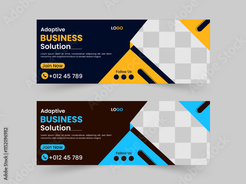 Creative corporate business marketing social media face boo cover banner post template, modern 2 colour set, social media marketing promotion timeline cover post and or web banner 