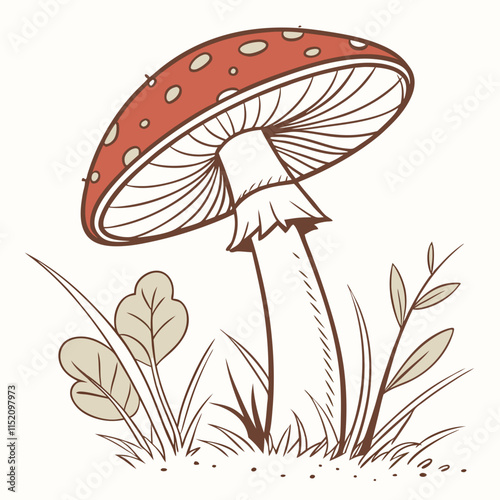 mushroom in grass