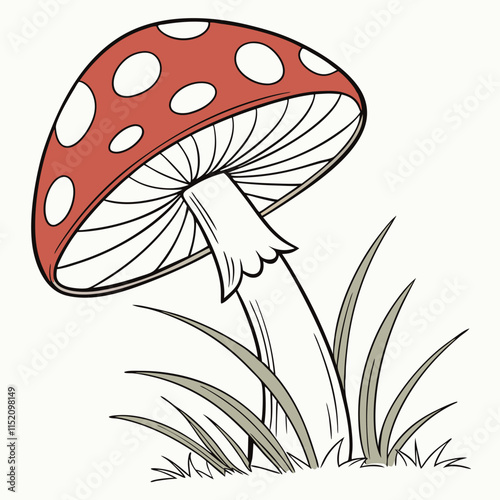 mushroom in grass