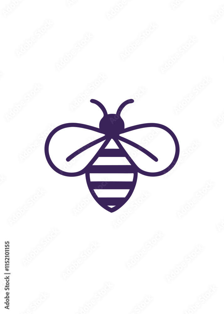 Fototapeta premium Bee Mascot logo vector on white background