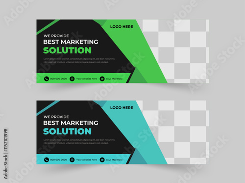  Creative corporate business marketing social media face boo cover banner post template, modern 2 colour set, social media marketing promotion timeline cover post and or web banner 