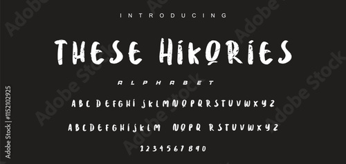 Abstract Marker Brush Font, Beach and Surf Font, include Uppercase and Lowercase Symbols