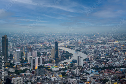 Photography Vues aériennes de Bangkok, panorama depuis une tour