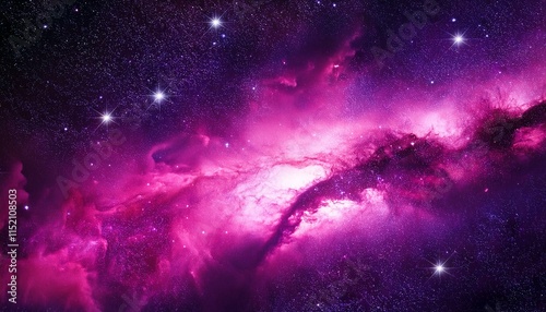 space background with pink nebula and stars