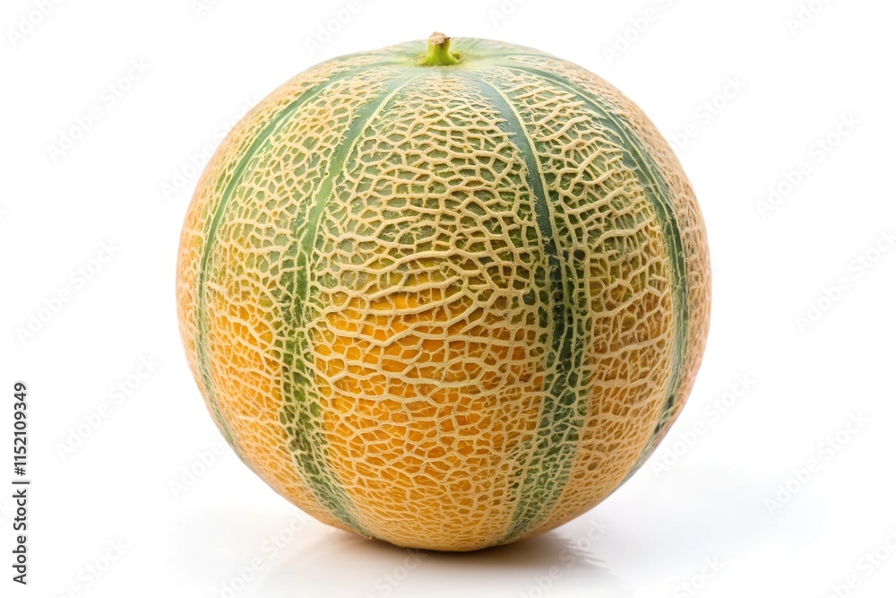 Fresh Cantaloupe on White Background – Sweet and Juicy Melon Fresh Cantaloupe on White Background – Sweet and Juicy Melon