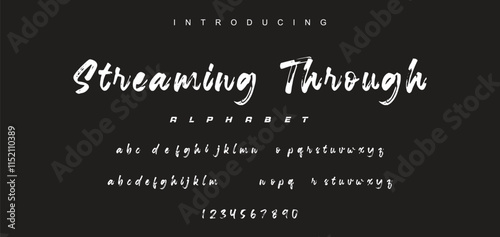 Best Alphabet Painting Paint Brush Beauty Script Logotype Font lettering handwritten