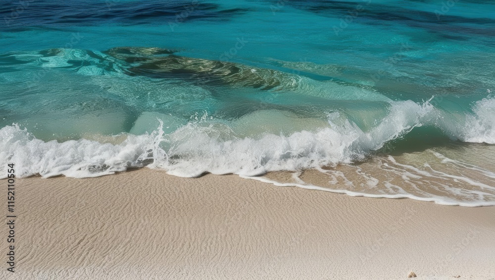 view of the ocean, beach and waves, beach in the morning, waves on the beach, space for text, Exercise ads, drinking water banners