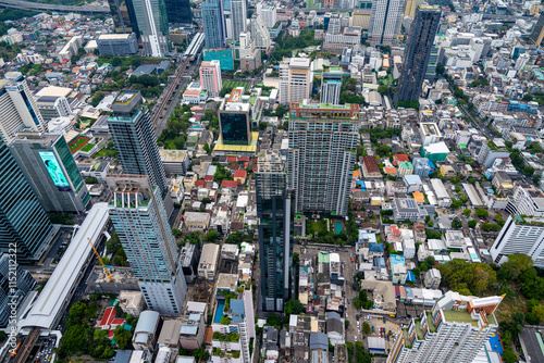 Vues aériennes de Bangkok, panorama depuis une tour