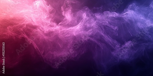 Purple pink light color gradient wave glowing on dark background, grainy texture website header design, Generative AI