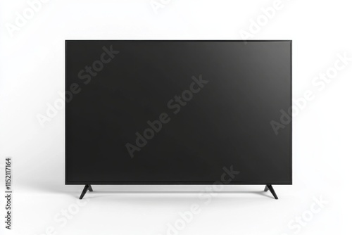 Flat Screen TV on white background, top view, high contrast, commercial product photography, e-commerce showcase