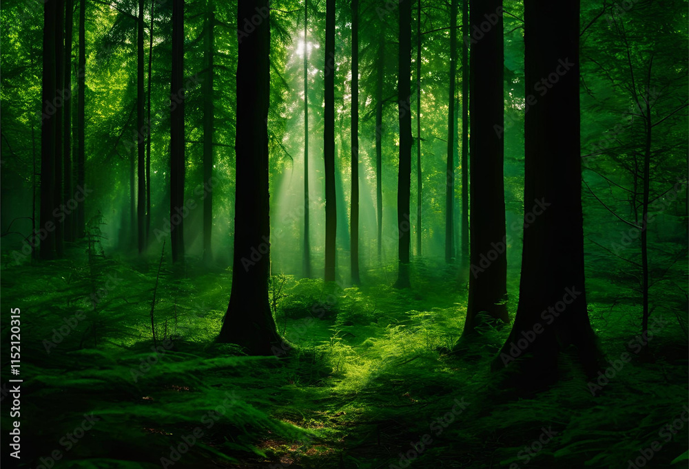 Obraz premium morning in the forest