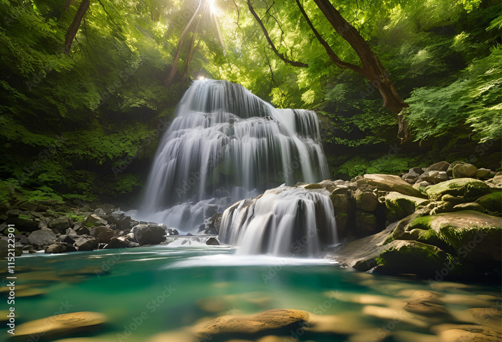 Obraz premium waterfall in the forest