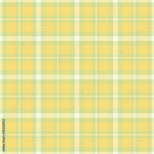 Multi plaid textile vector, classy seamless fabric check. Graph background pattern tartan texture in yellow and light colors.