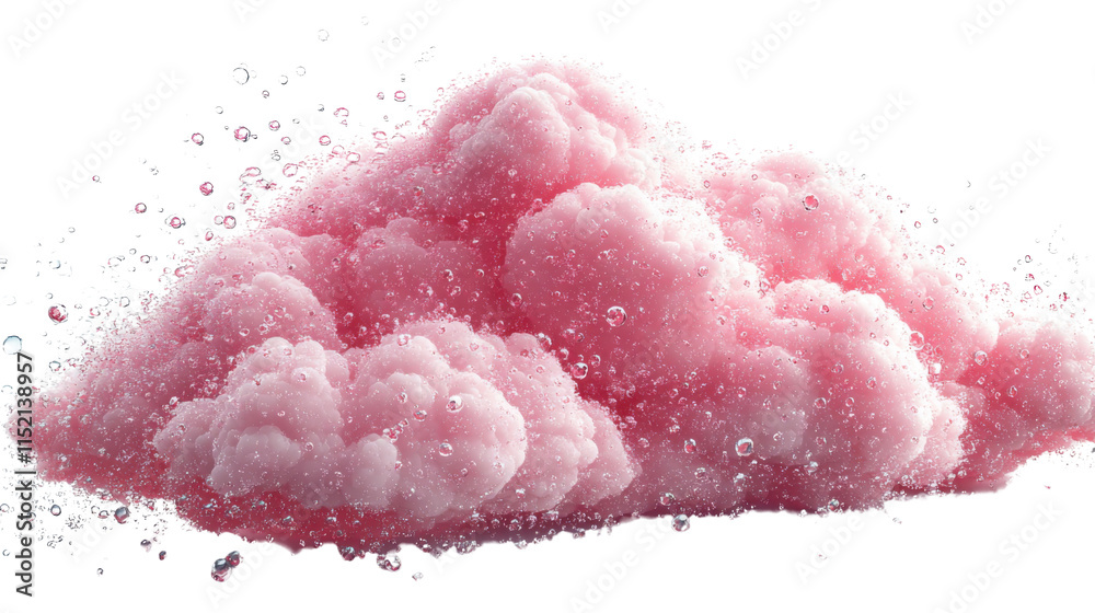 Fototapeta premium Pink clouds isolated on white background