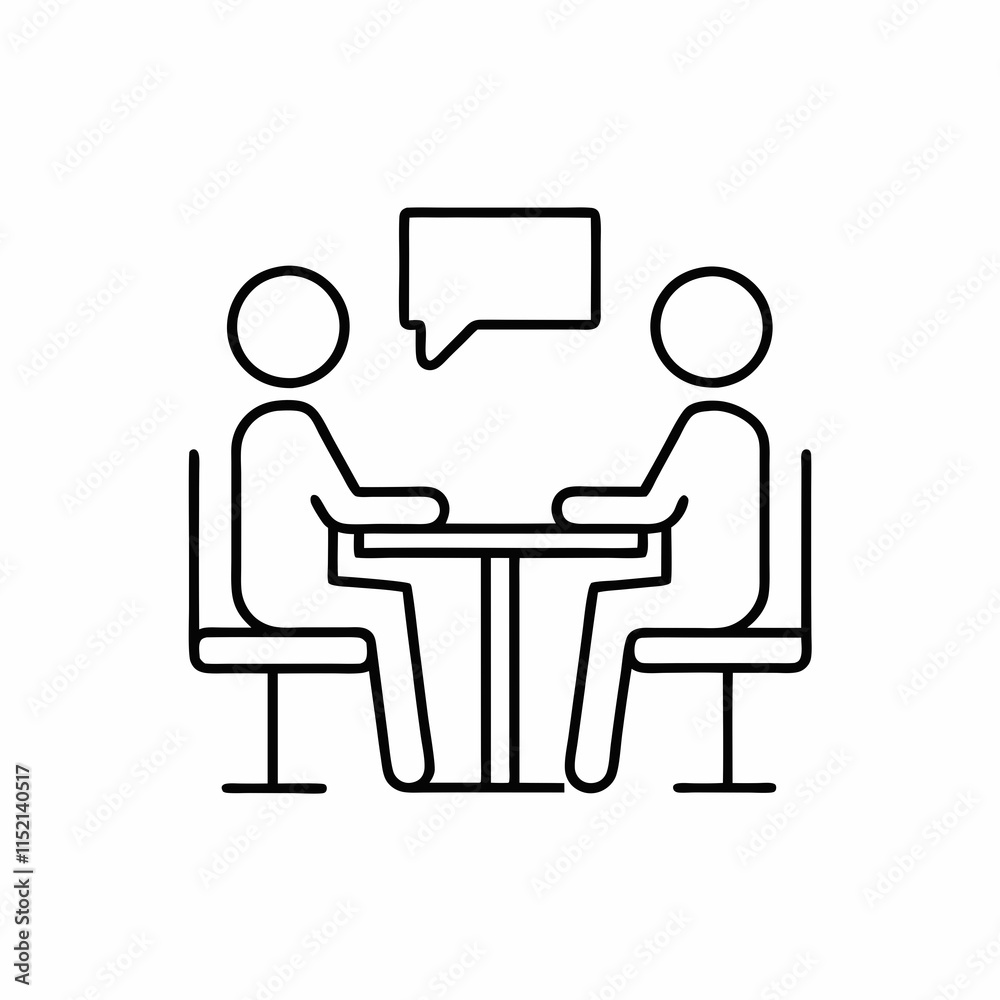 Business Meeting Line Art Vector Design. Business Meeting Line Art Vector Design.