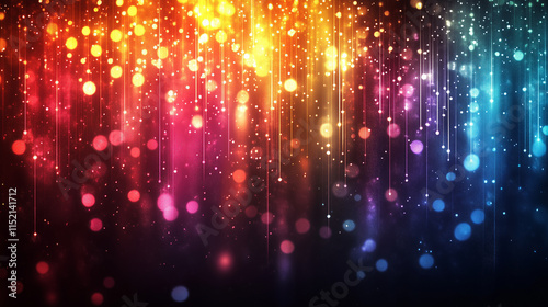 Wallpaper Mural Iridescent light patterns on black, with prism light effects creating vibrant radiant colors and soft gradients, perfect for creative overlays Torontodigital.ca