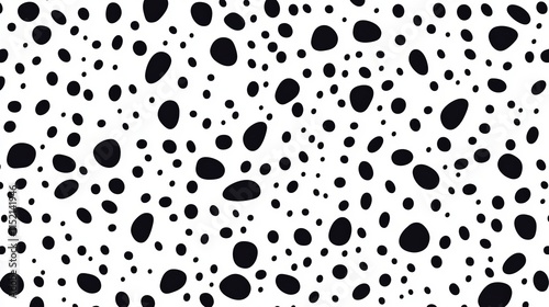 A stylish monochrome seamless pattern with handdrawn polka dot textures A modern and hipster graphic design for creative prints