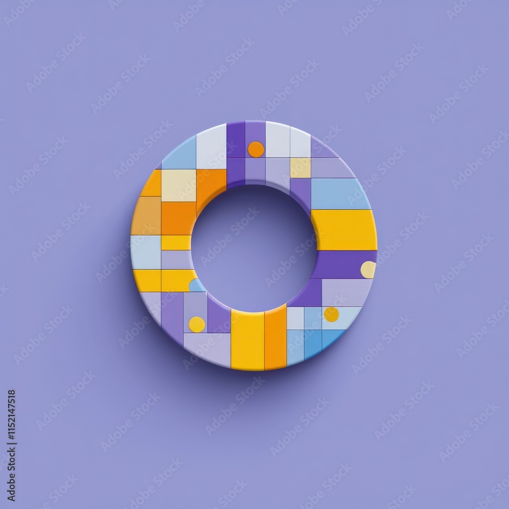 Obraz premium Abstract colorful geometric circle design element.