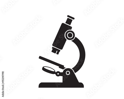 Classic Microscope Vector Illustration for Scientific and Educational Design Projects