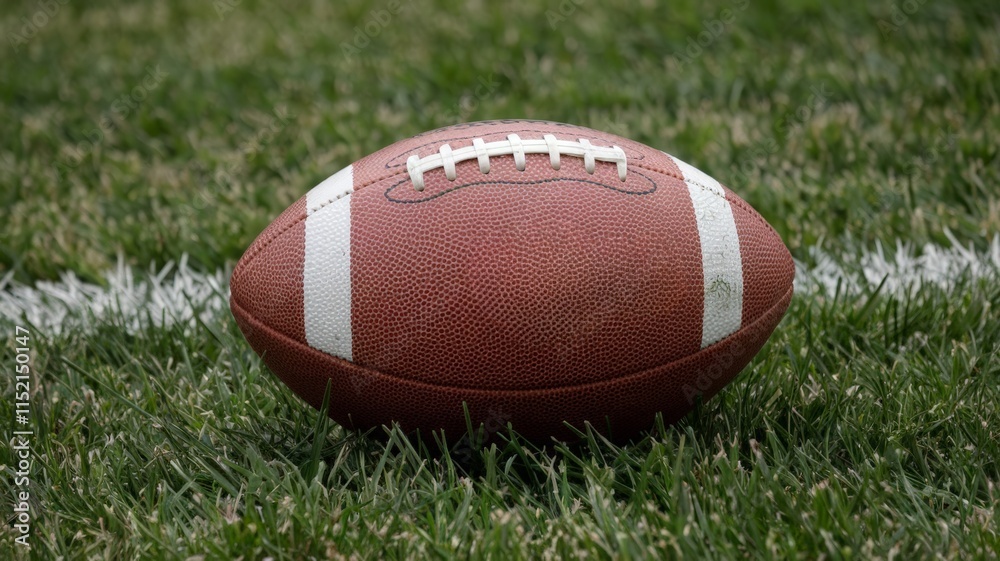 American football on the lawn. American football on the lawn.
