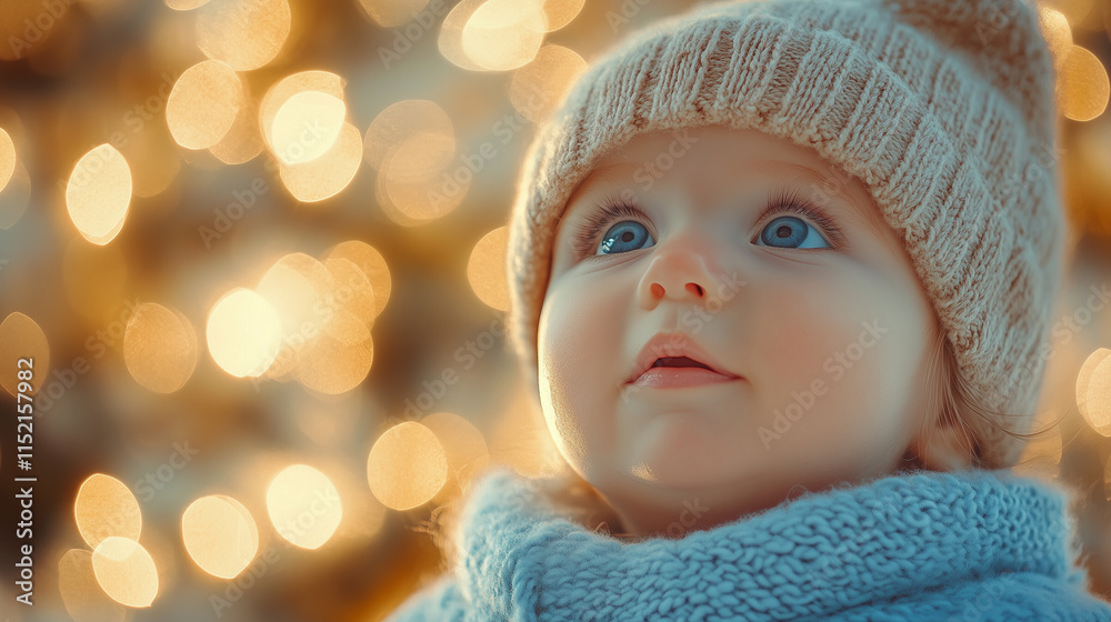 Banner with copy space, New Year, Christmas, child Banner with copy space, New Year, Christmas, child