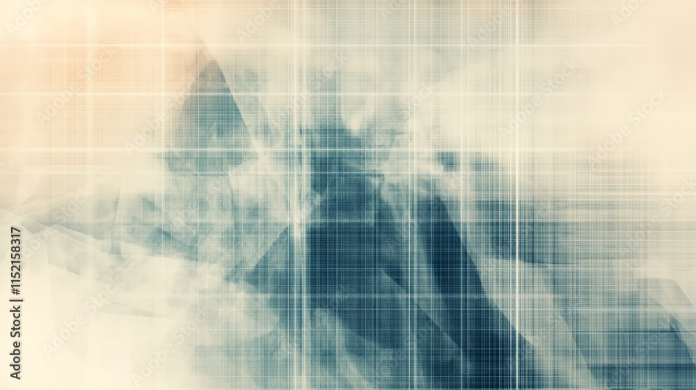 Obraz premium Abstract graphic design with a blend of modern patterns and soft colors, perfect for backgrounds and artwork.