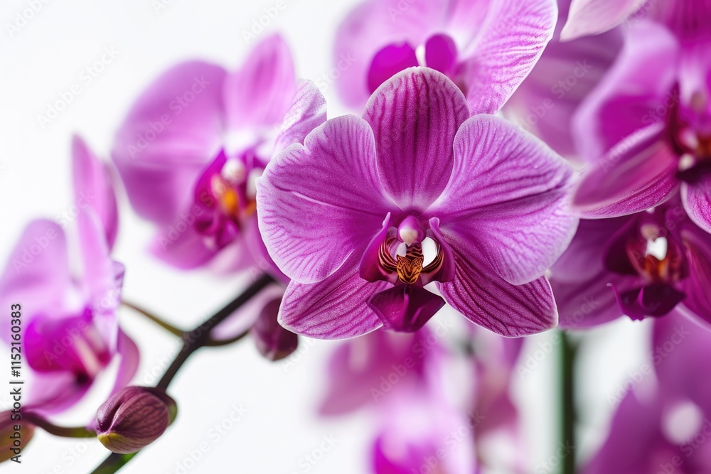 Purple Orchid: Beautiful and Graceful Flower Isolated on White Background Purple Orchid: Beautiful and Graceful Flower Isolated on White Background