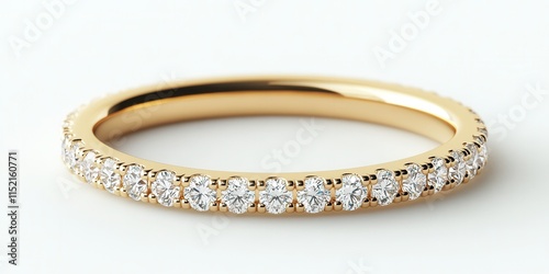 Elegant gold ring with sparkling diamonds, perfect for engagement, wedding, or special occasions, showcasing craftsmanship and style in a timeless design