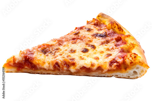 margarita pizza slice on transparent background